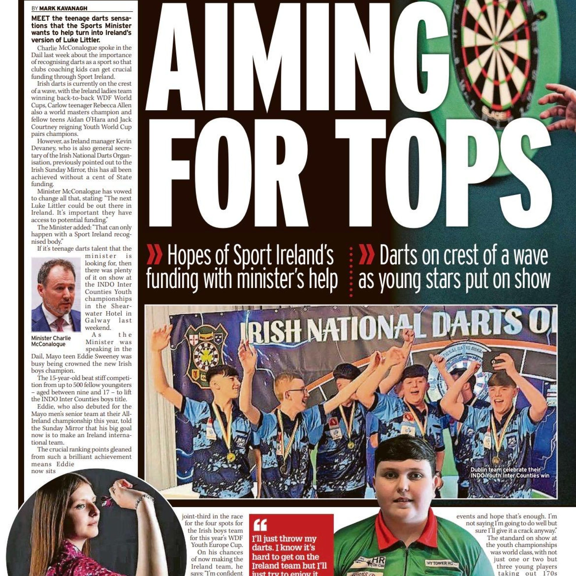 dublin county darts in newspaper
